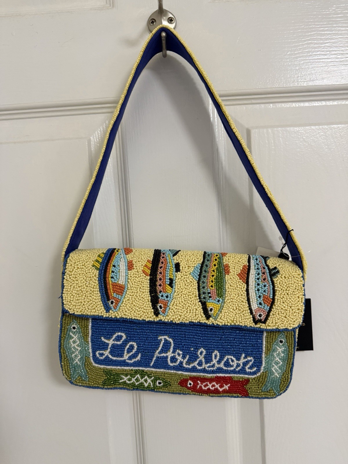 Viral America and Beyond Beaded Bag La Poisson Fish Sardines