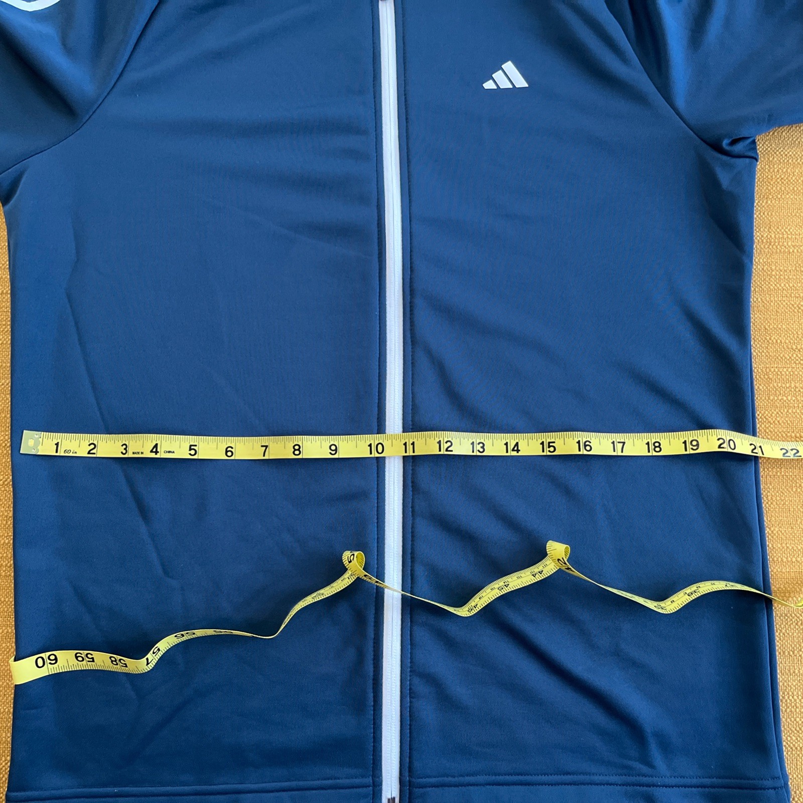 $60 NWT Mens ADIDAS 1 BLUE/White 1 Gray/WhiteTrack Jogging Athletic Jacket, Sz M