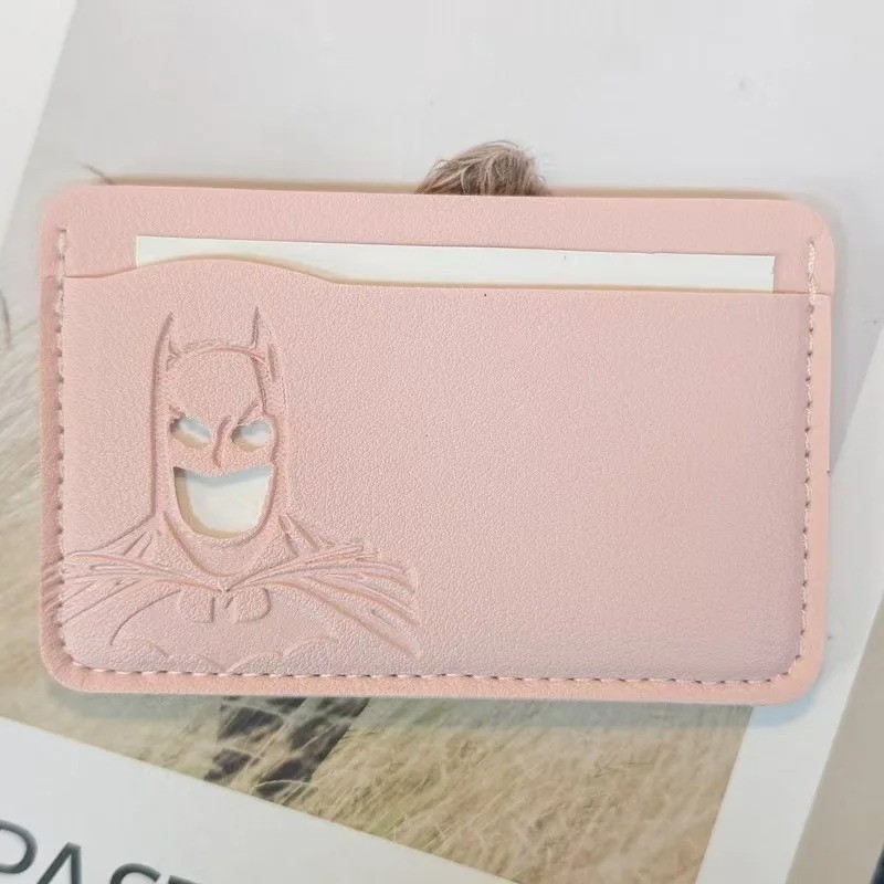 1pcs Leather Bat ID Card Holder Case Wallet Personalized SuperHero Mask Card Hol