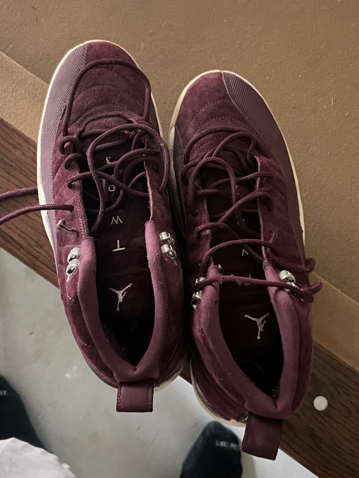 Jordan Air Jordan 12 Retro Bordeaux Mid Top Lace-Up Men’s Sneakers 2017