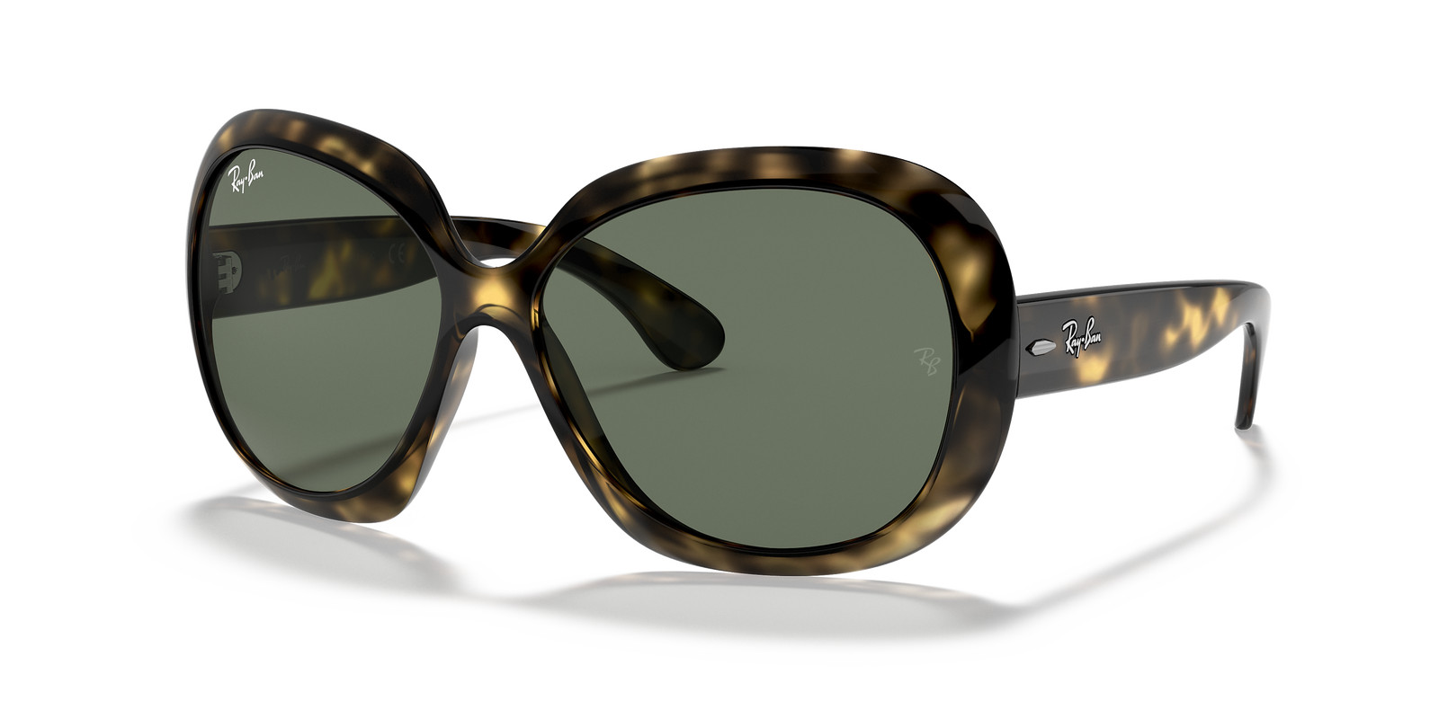 Ray-Ban Jackie Ohh II Polished Light Havana/Green 60 mm Women’s Sunglasses