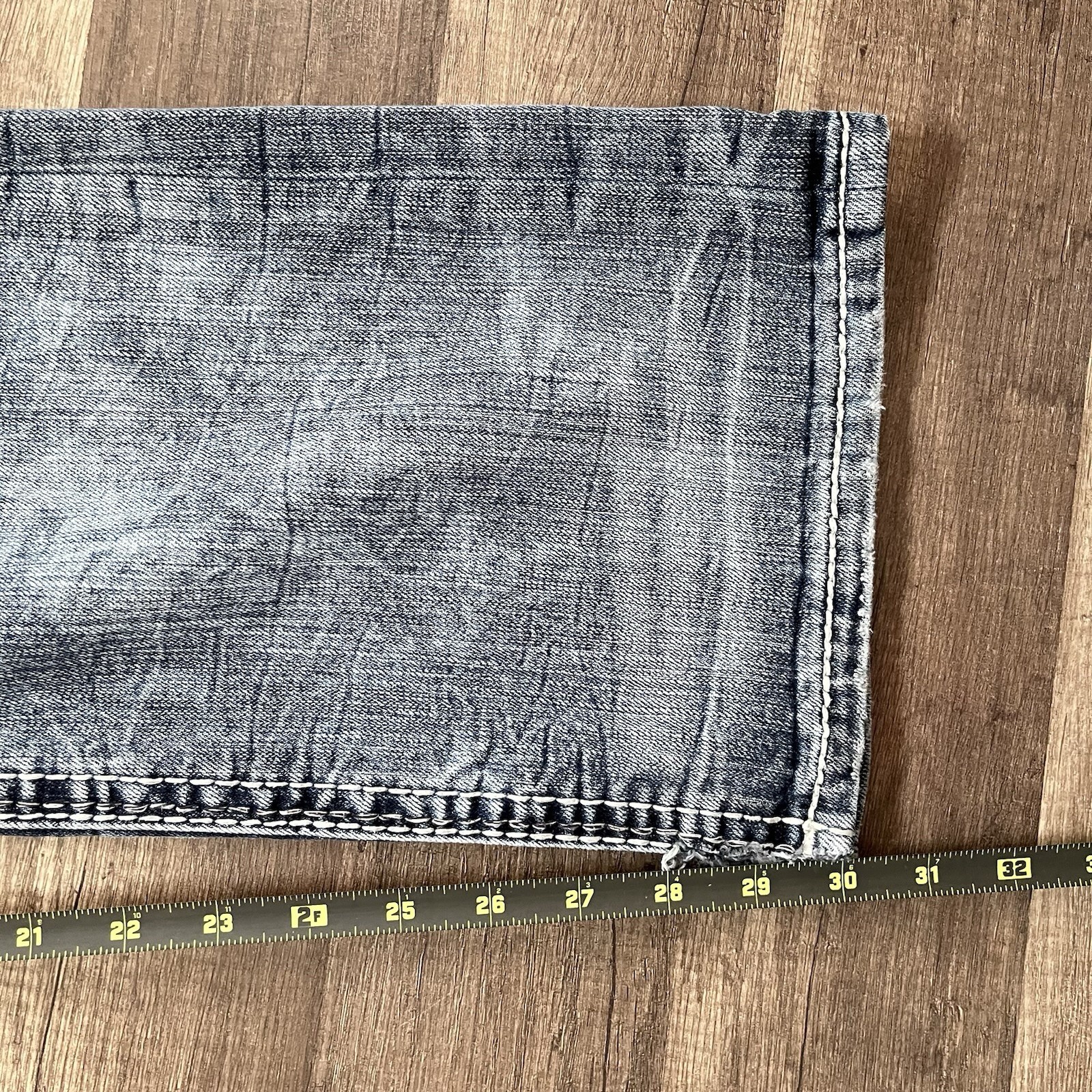 Rock Revival Mens “Rattan” Slim Bootcut Jeans Mens 32×30 Blue Denim