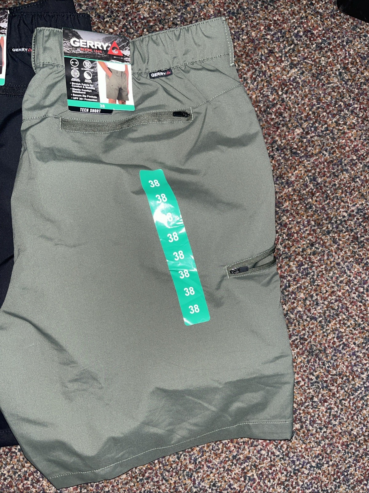 Gerry Men’s Tech Shorts Black Green Gray 1841021 VARIOUS SIZES PICK NWT