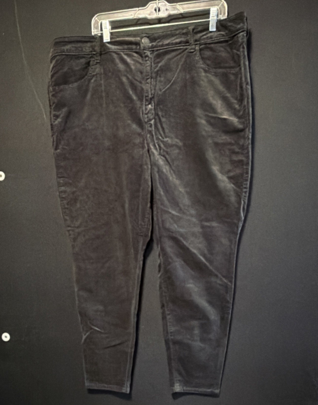 American Eagle Outfitters Women’s Black Stretch Cotton Pants Plus Solid Casual