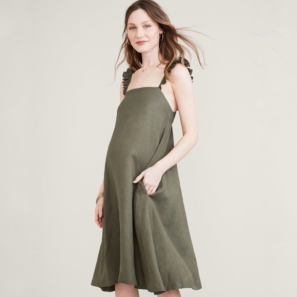 Hatch Maternity Women’s THE CATE DRESS Swingy A-Line Cut $258 NEW
