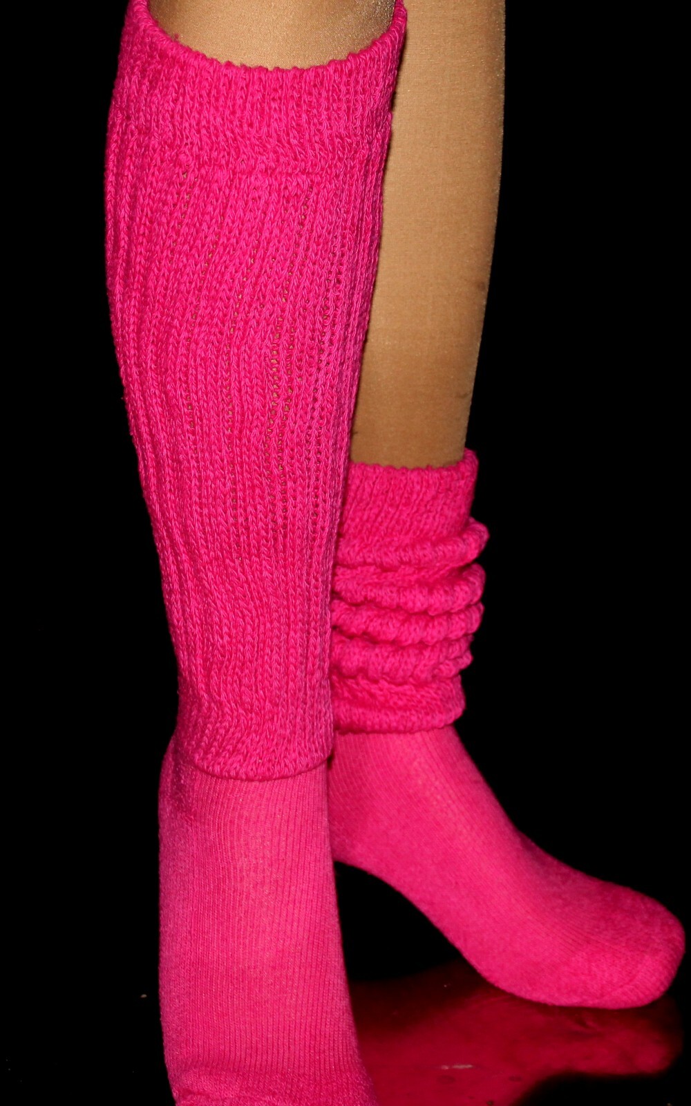 Slouch Socks Scrunch Calf to Knee Workout Long Hooters Uniform run walk warm new