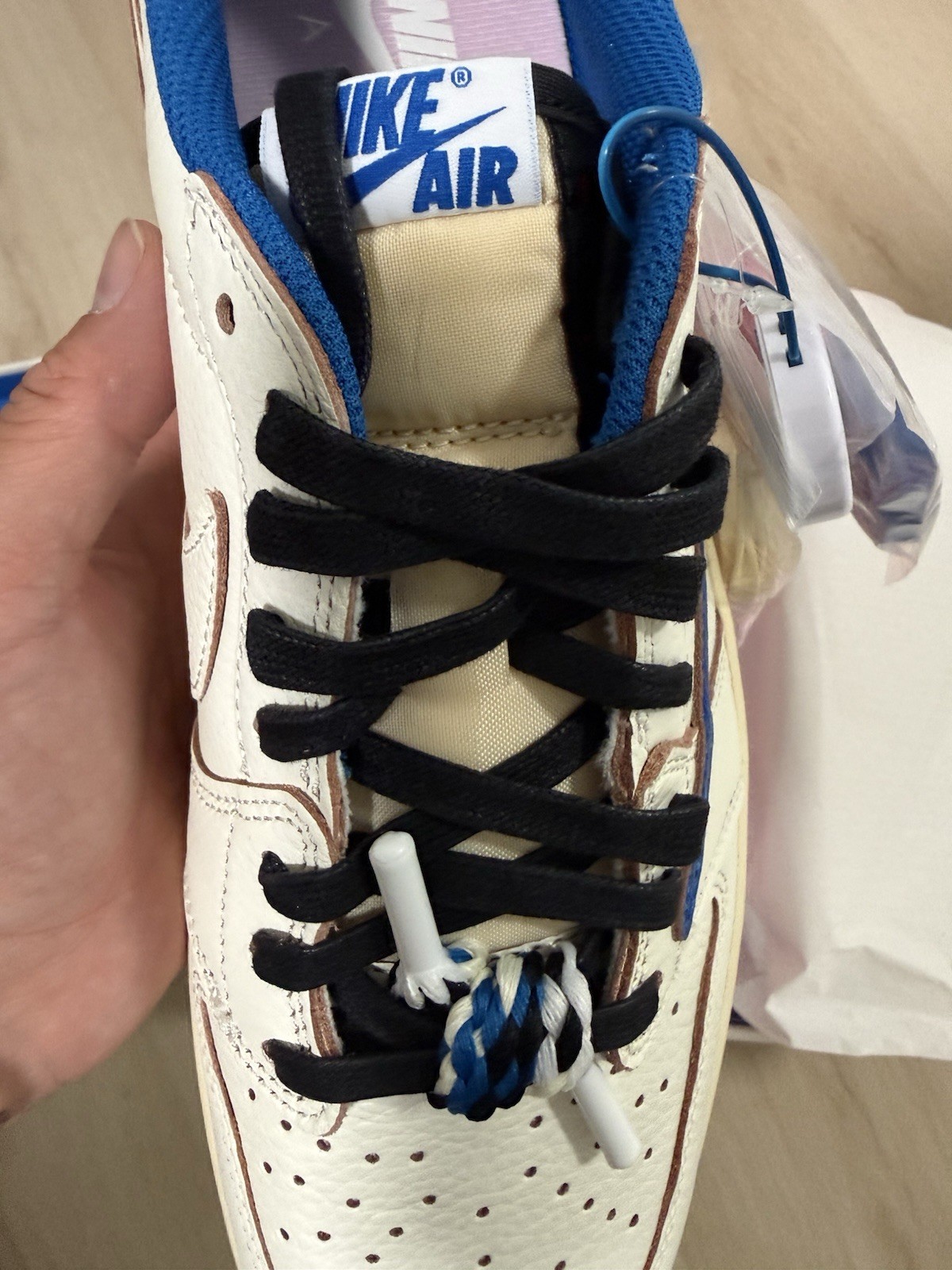 Jordan 1 Low OG SP Fragment x Travis Scott Sail Military Blue – Men’s Size 12 ✅