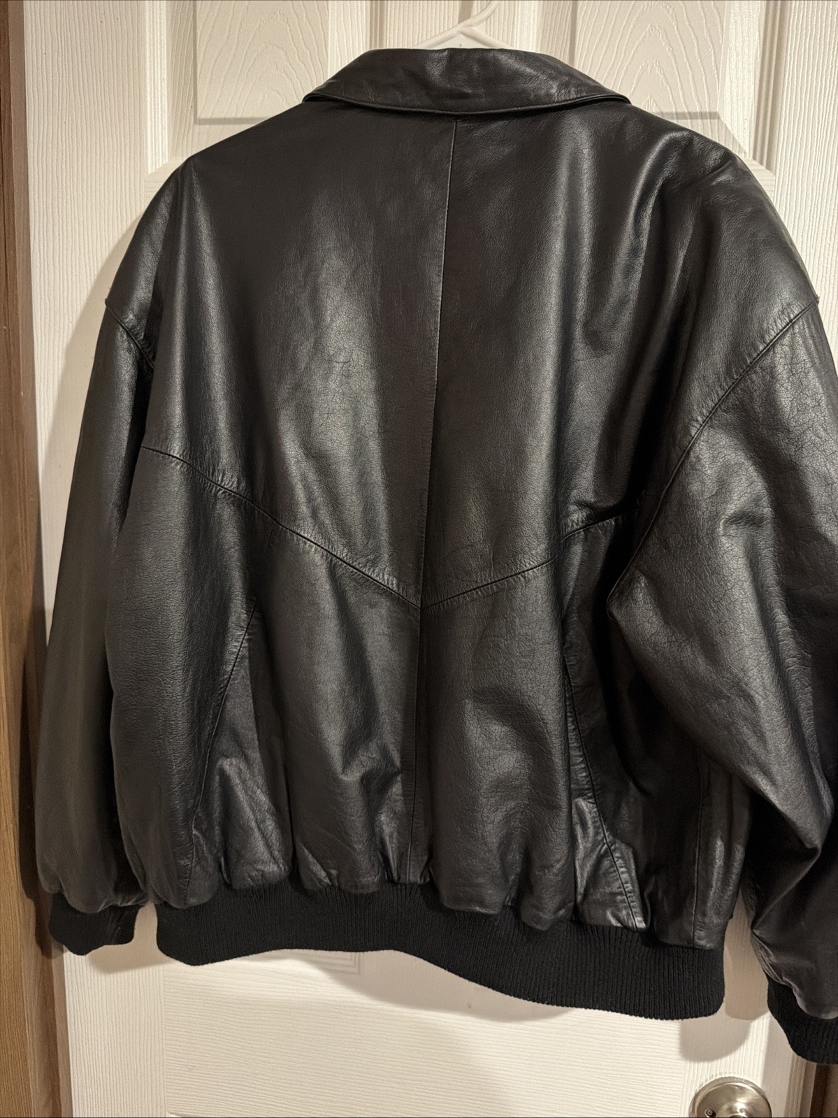 Preston & York Men’s Leather Bomber Jacket XL
