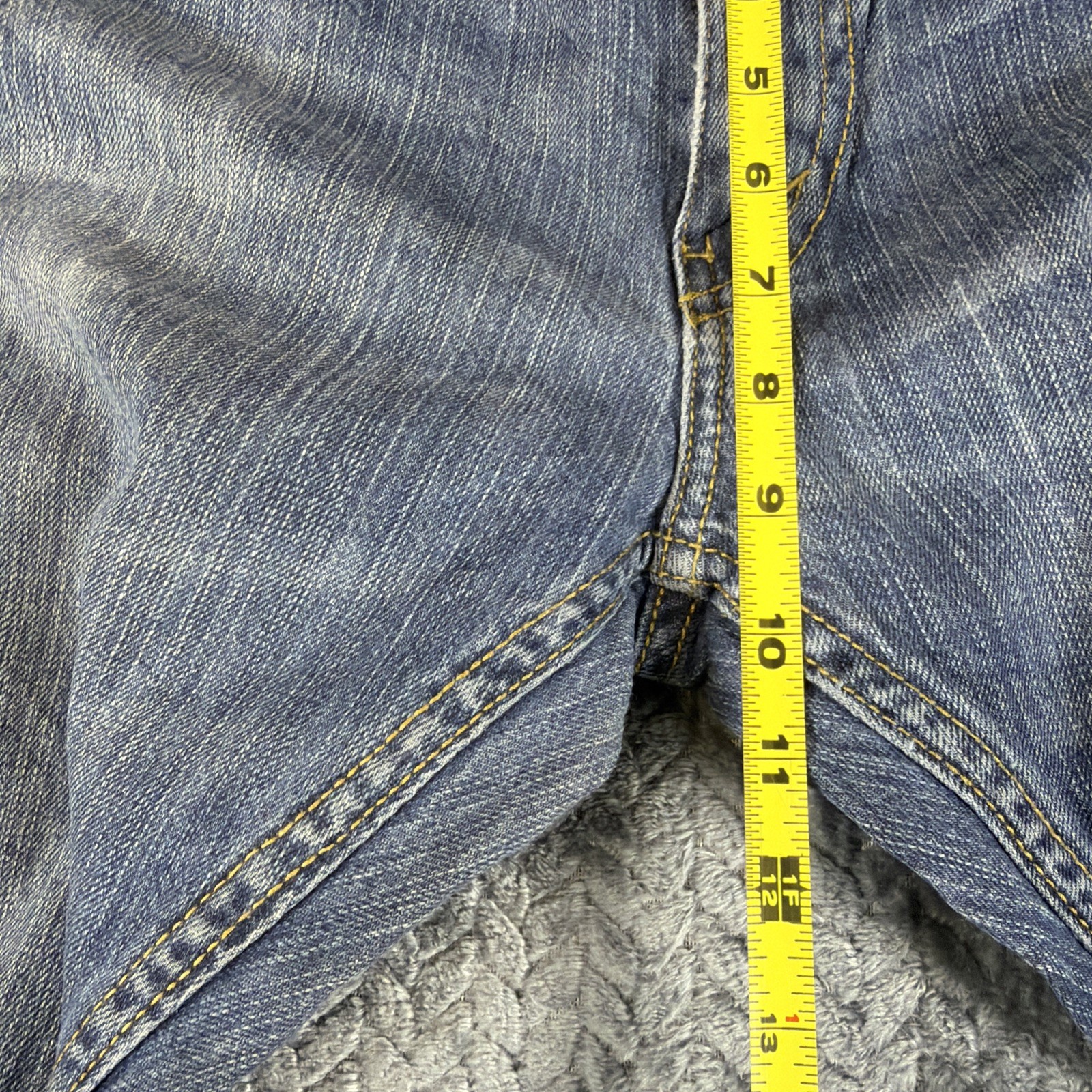 Levis 505 Reguar Straight Jeans Boys 12 Husky 32×27 Blue Denim