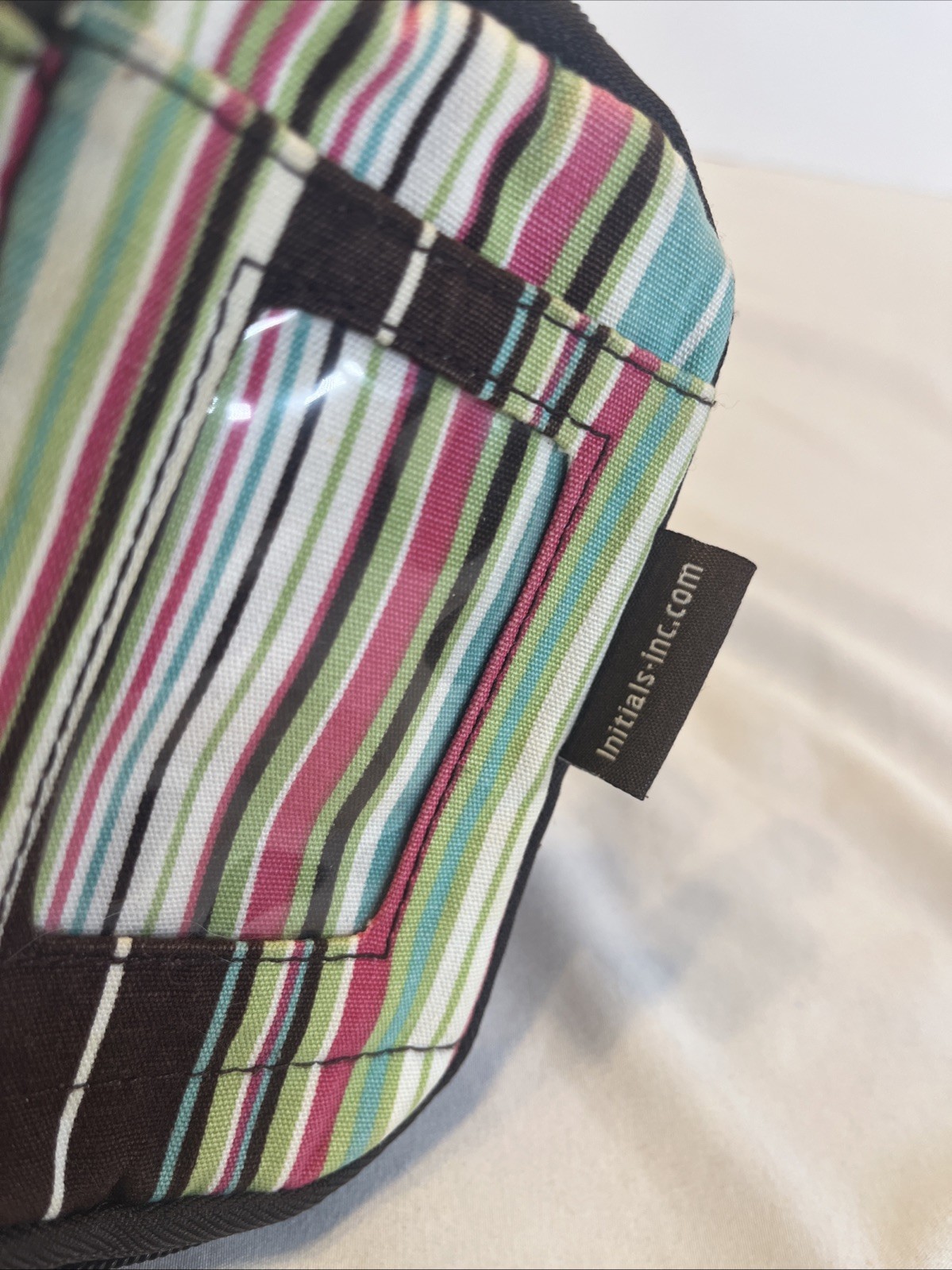 Initials Inc Wristlet Wallet Colorful Stripe ID Holder 5.5 x 3.5 Inches