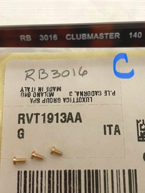 Ray Ban Replacement Lens Screws for Clubmaster RB3016 3507 Clubmaster Aluminum
