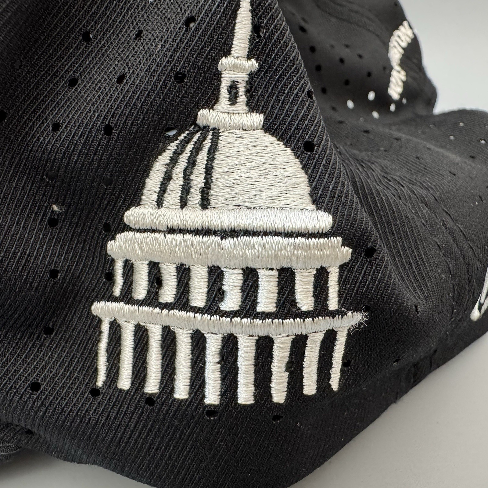 CA 110 FlexFit Tech Hat FAST LANE DRIVE Washington DC Black/White Capamerica NEW