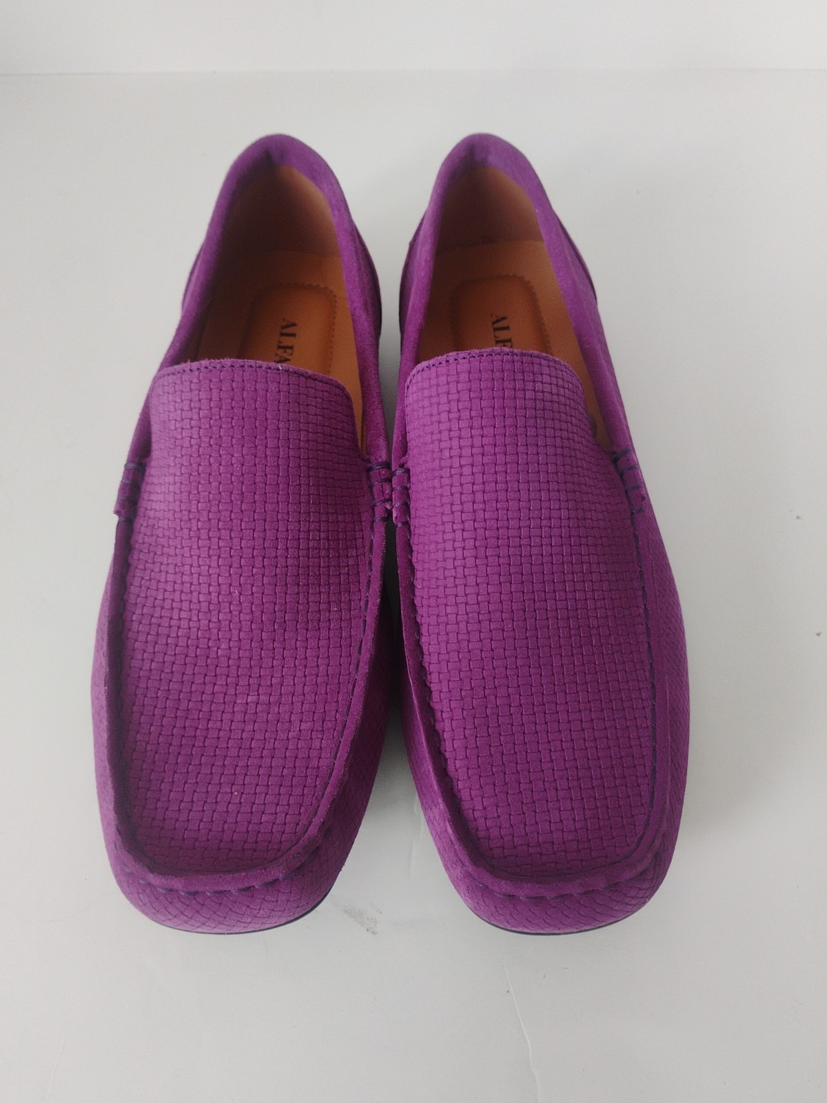 Alfani Men’s Kendric Suede Slip Ons Textured Plum Color Size 9.5 M- New In Box
