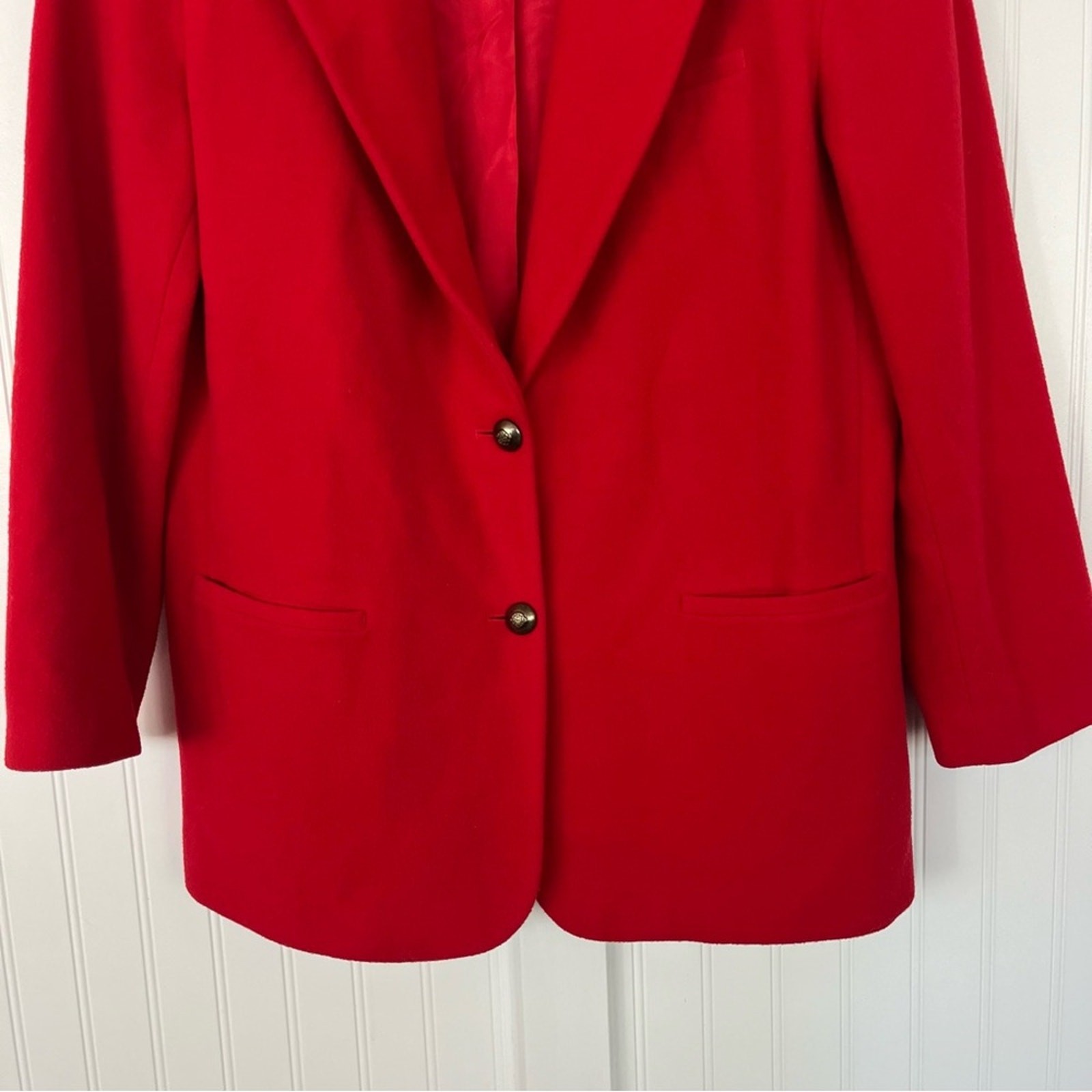 VIntage Red Oversized Blazer Wool Cashmere Blend Georges Marciano Designer 12