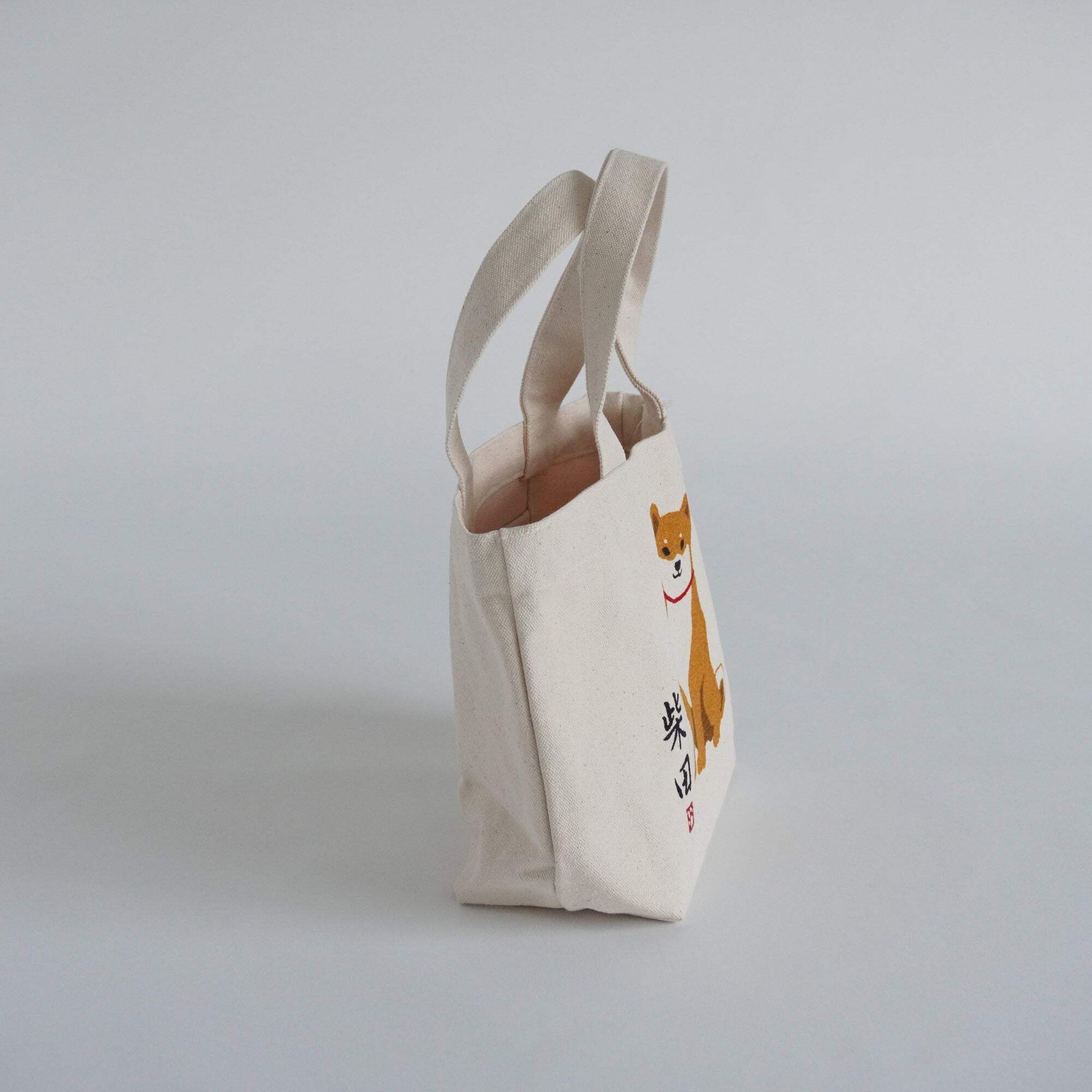 Shibata “Are you going for a walk?” Cotton Tote Bag 11.8×7.9in Dog Walk P-135