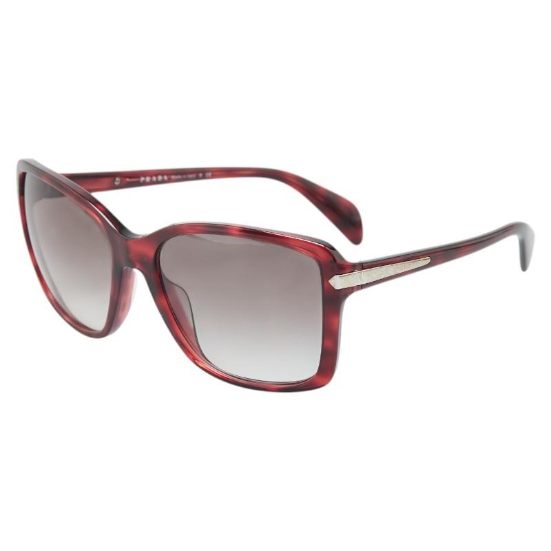 PRADA Women’s Red Plastic Sunglasses 59□18 135 Includes Box Hard Case Cloth Auth