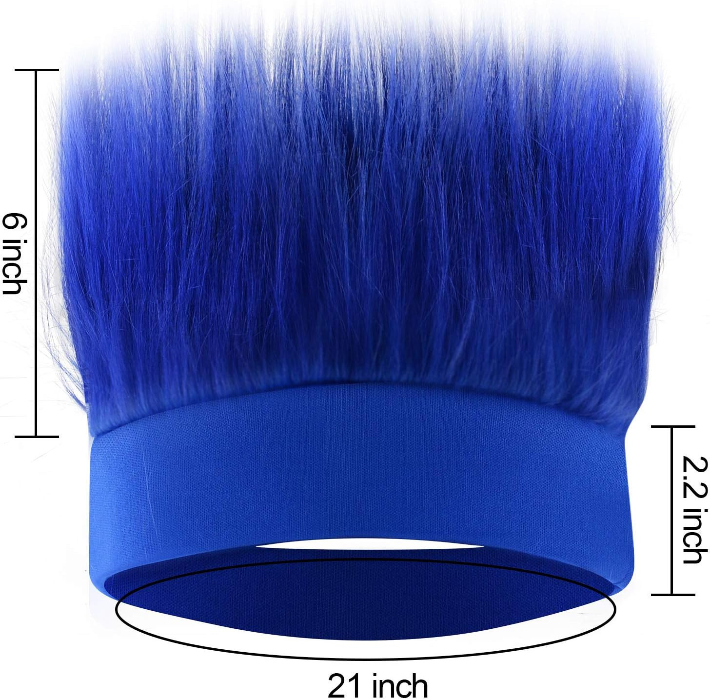 2 Pack Hairy Headband Crazy Hair Wigs for Mardi Gras Cosplay Sports Party and Sp