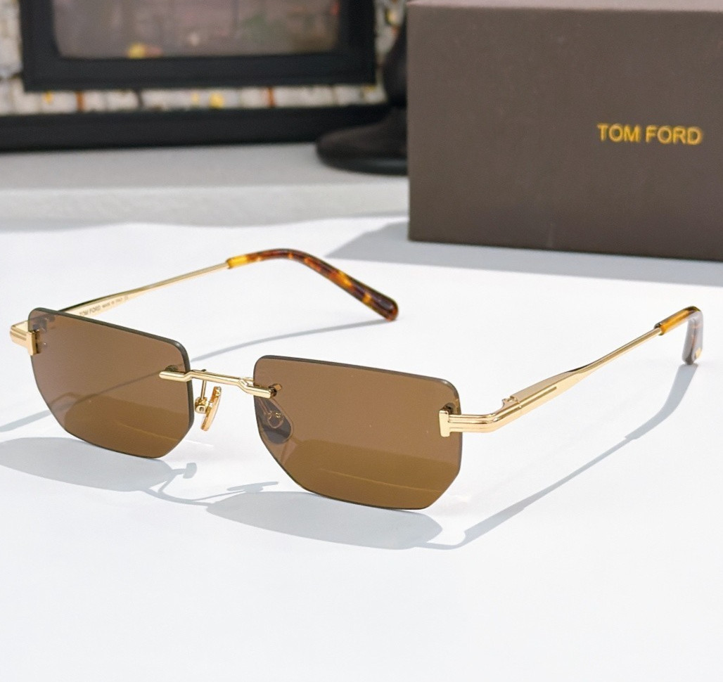 Tom Ford ETHAN-02 FT1355 30E Shiny Deep Gold/ Brown Square Men’s Sunglasses
