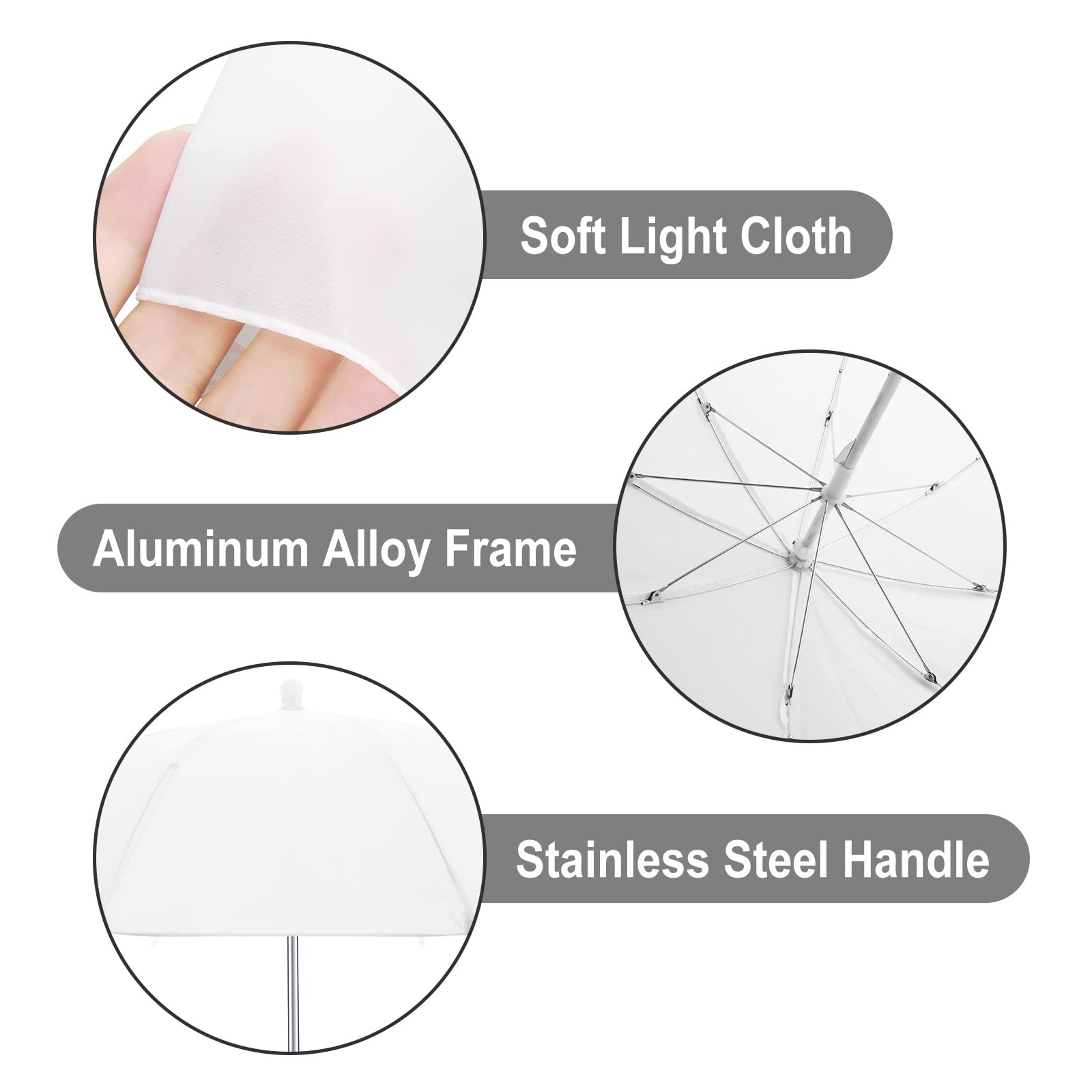 Cosmos 2 Pack Mini Photography Light Reflector Umbrella 20 Inch/ 50cm White