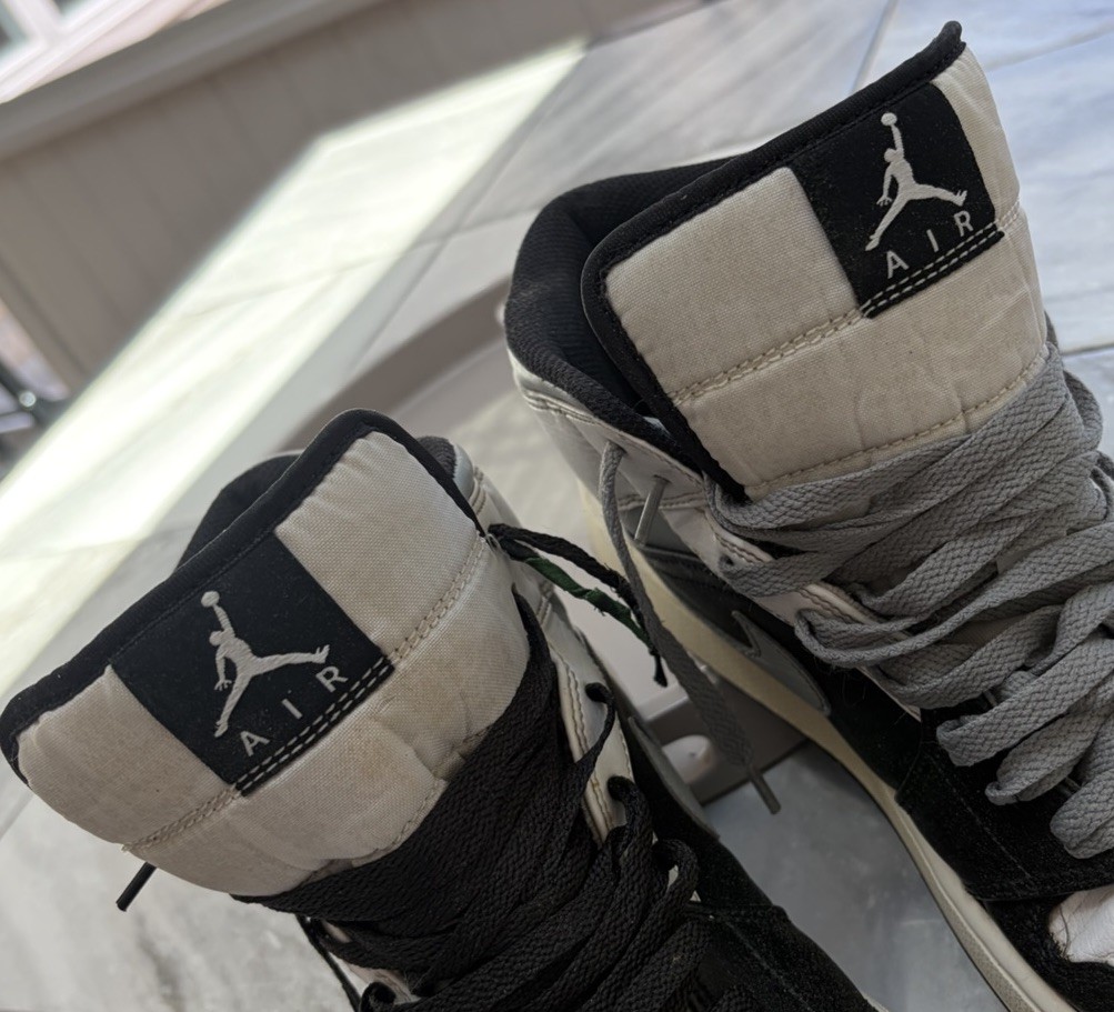 Jordan Air Jordan 1 Mid Smoke Grey Black & White Size 12 U.S. Eur 46 Read Desc.
