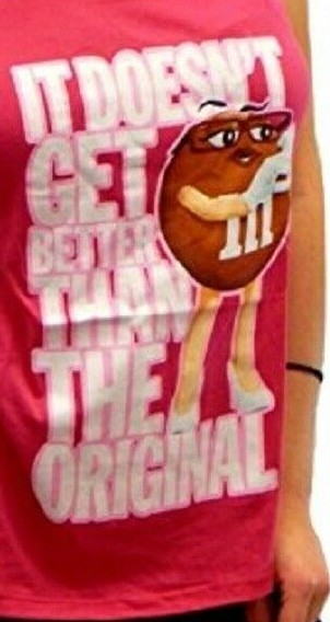 M&M’s Ms. Brown M&M It Doesn’t Get Better Than The Original Tank Top (Hot Pink)