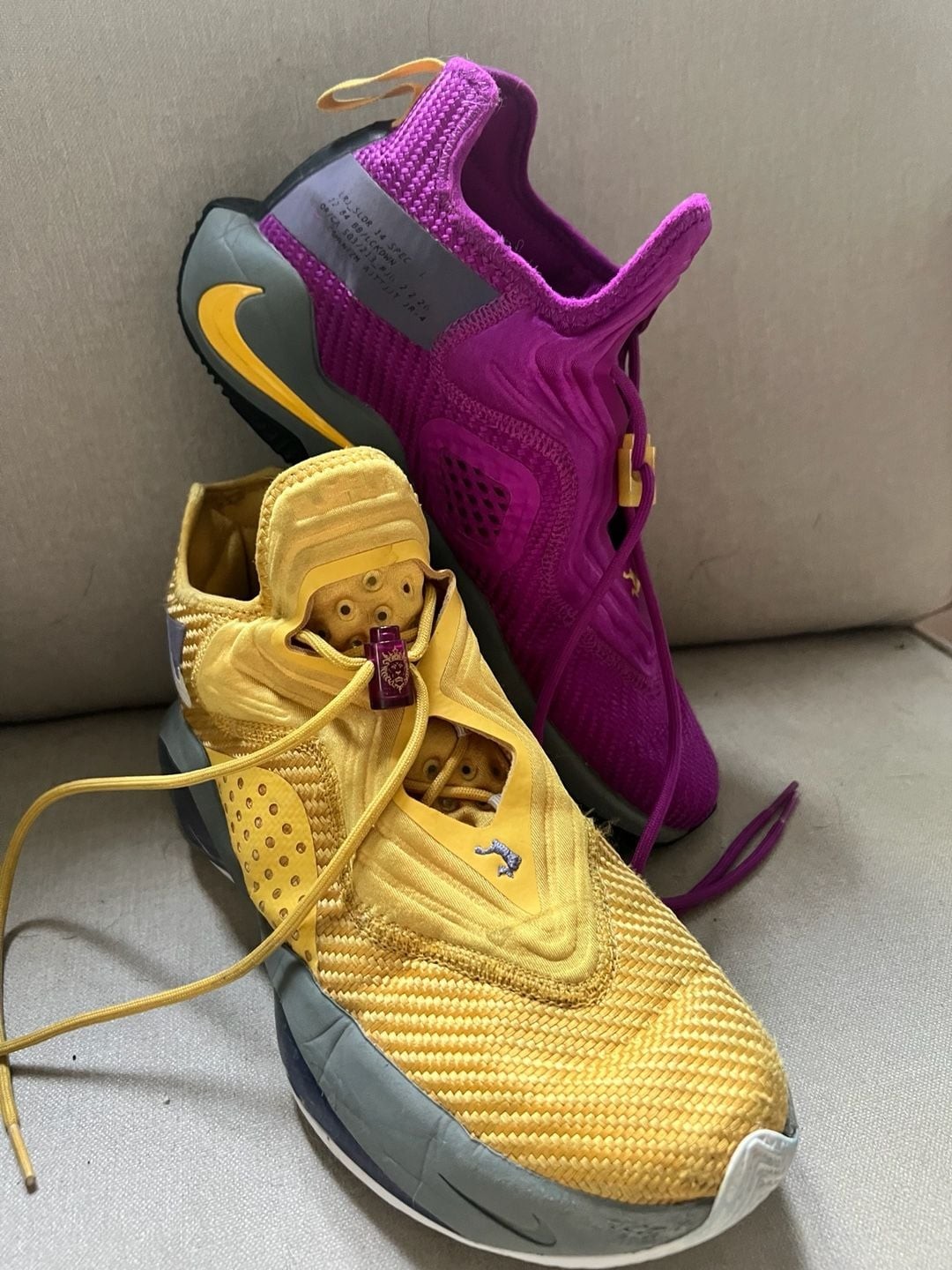 Nike LeBron Soldier 14 XIV Lakers Vivid Purple Solar Flare