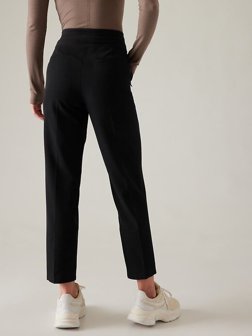 Athleta 12 Black Endless High Rise Pant NEW! #533636 Elastic Waist