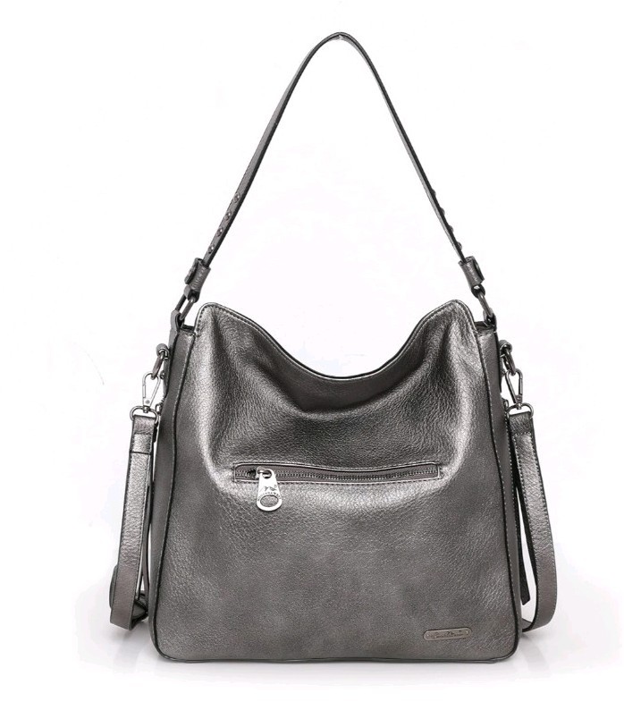 NWT Montana West Concealed Carry Hobo Purse in Pewter, w/ Holster, Ambidextrous