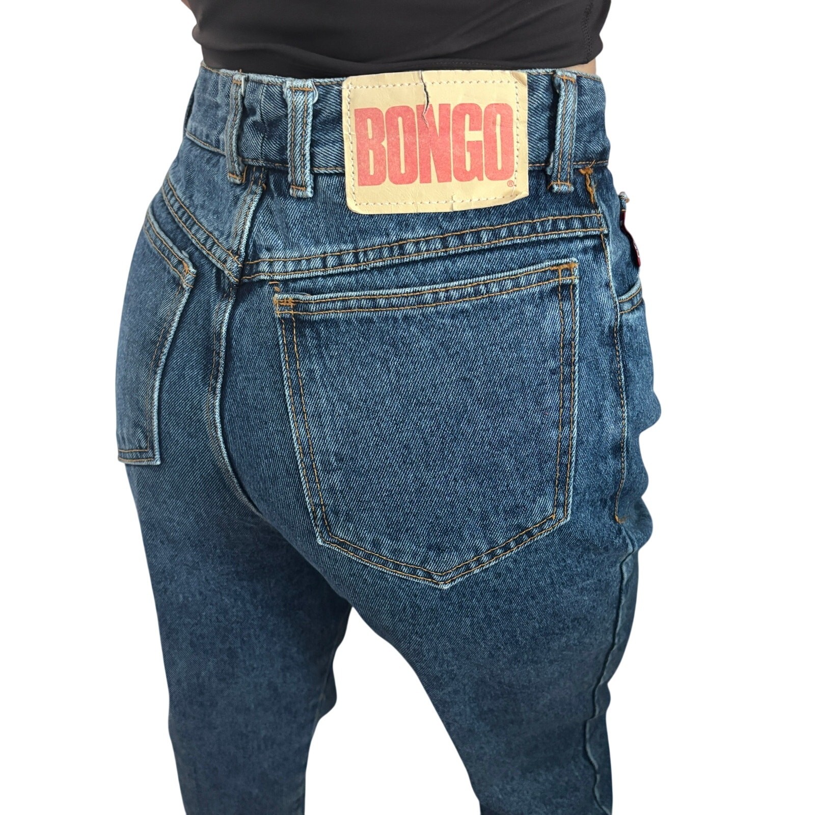 Vintage Bongo High Rise Straight Leg Jeans 100% Cotton Y2K 13