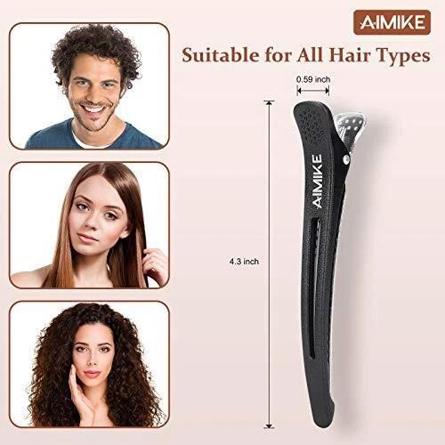 6 Pack 4.3 Inch Long Professional Hair Clips Non-slip Hair Styling Clips | Ebay