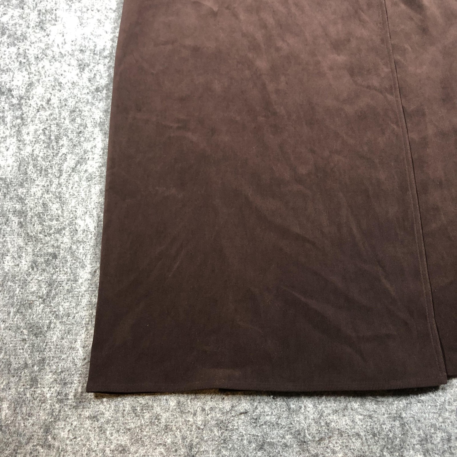 Talbots Skirt Womens 10 Brown Wrap Maxi Buckle Strap Stretch Workwear Career