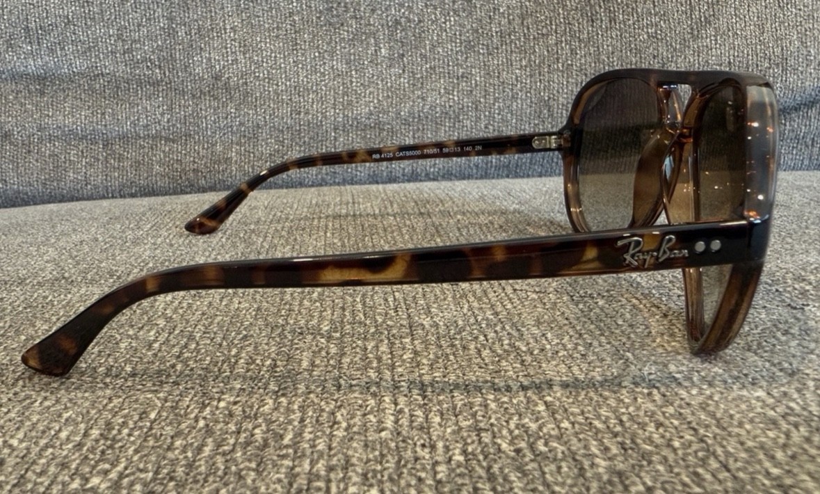 Ray-Ban Cats 5000 Classic RB4125 710/51 Havana Light Brown Gradient Sunglasses