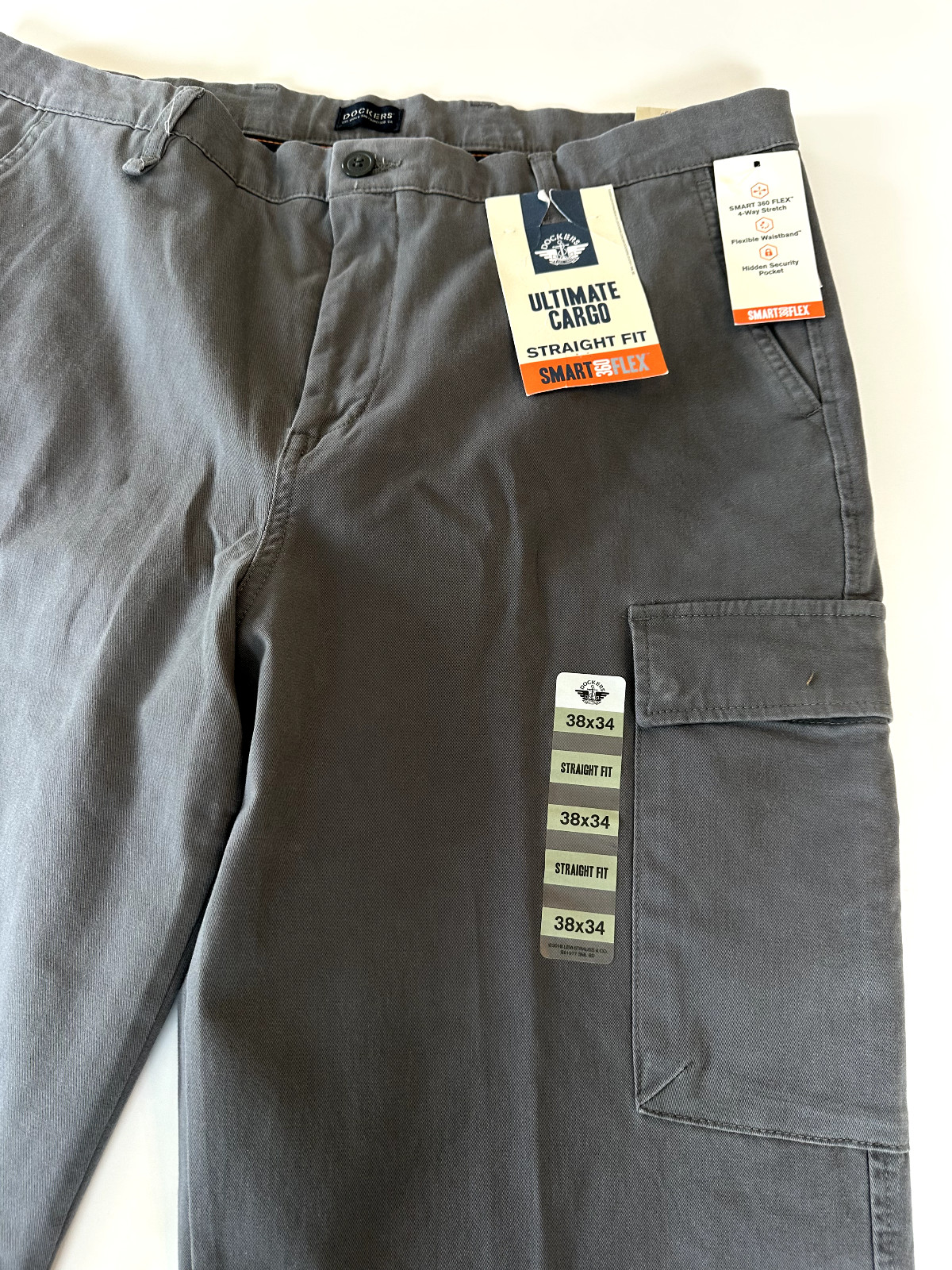 Dockers Grey Ultimate Cargo Straight Fit Pants Size W36 X L32