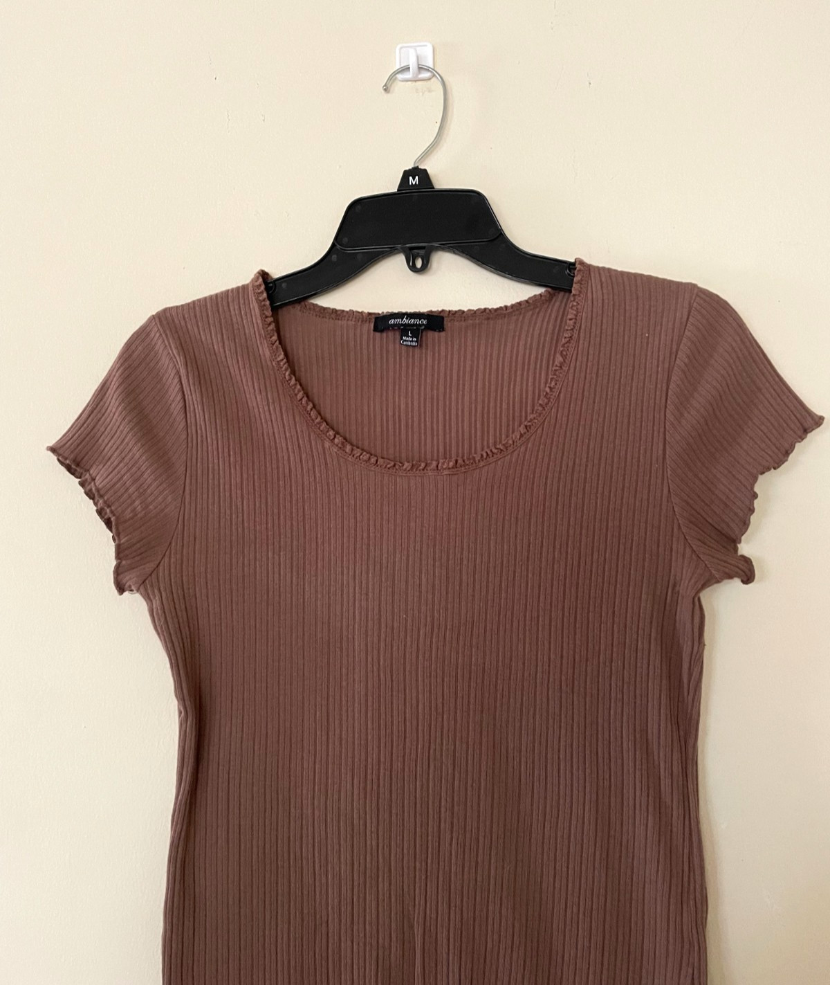 Ambiance Cute brown blouse, Top for summer