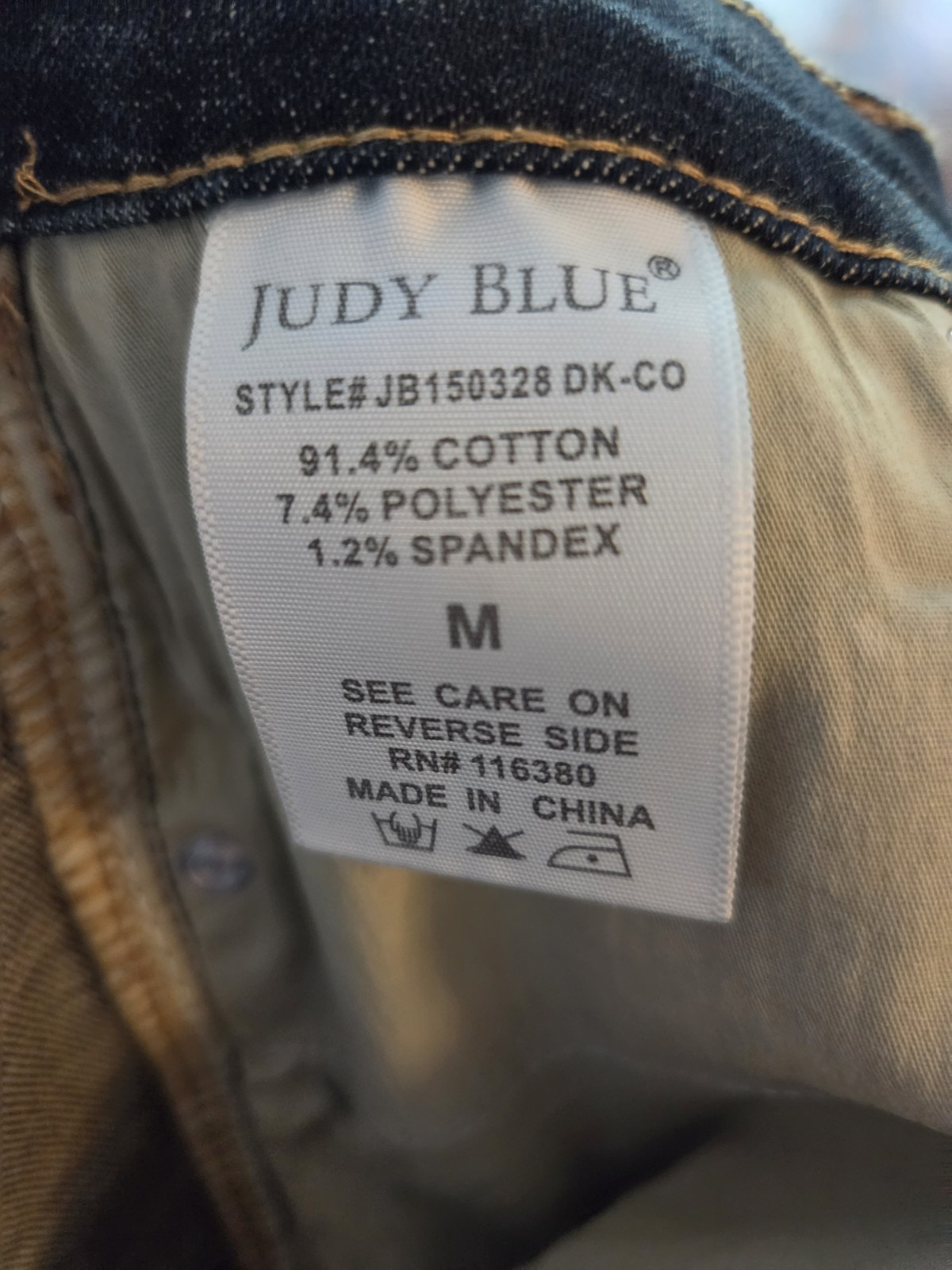 Judy Blue Womens M Blue Dark Wash Denim Cut Off Shorts Mid Rise 5-Pocket