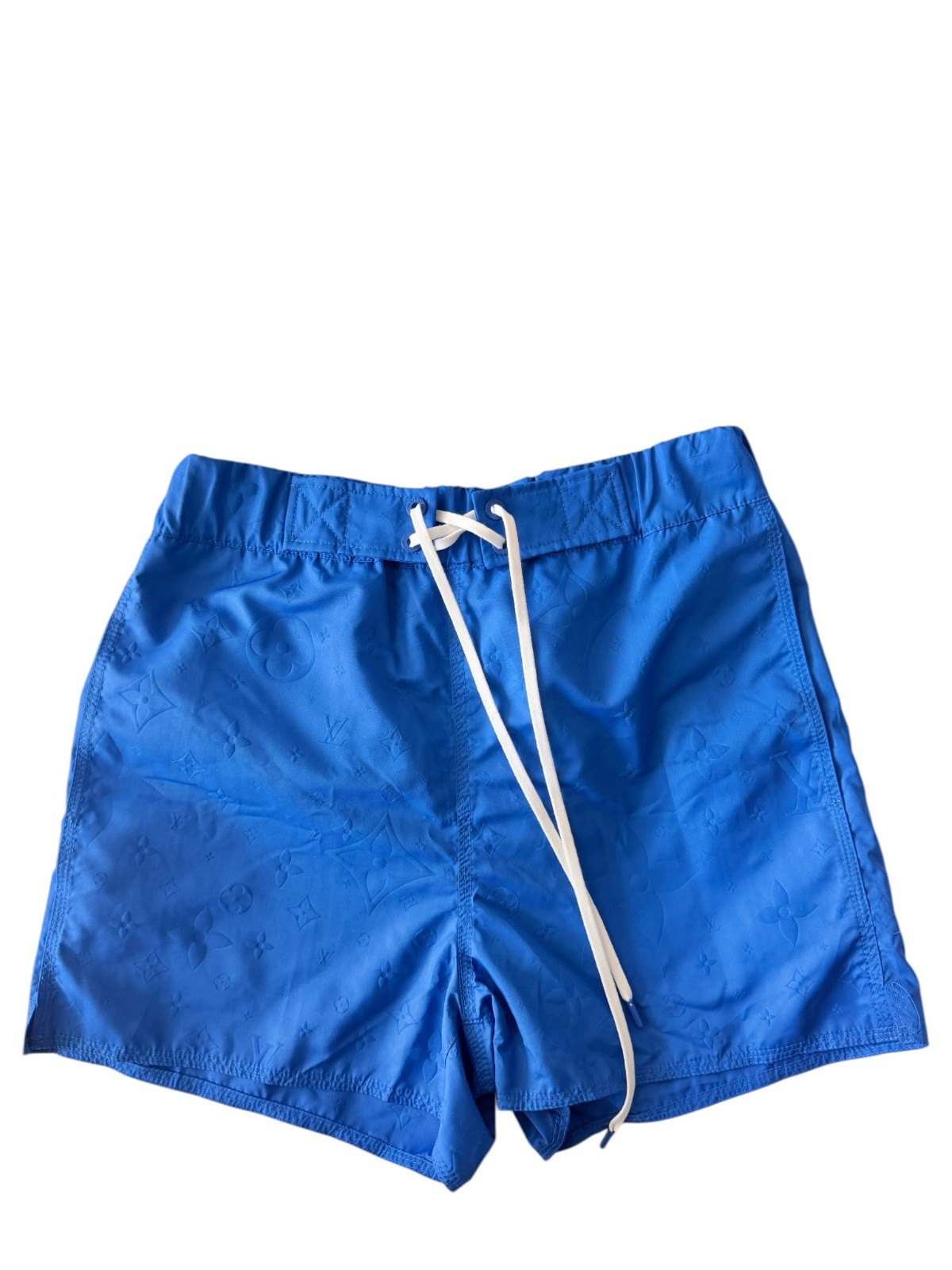 Louis Vuitton 2022 LV Monogram 3D Pocket Swim Trunks Blue XS NWT Virgil Abloh