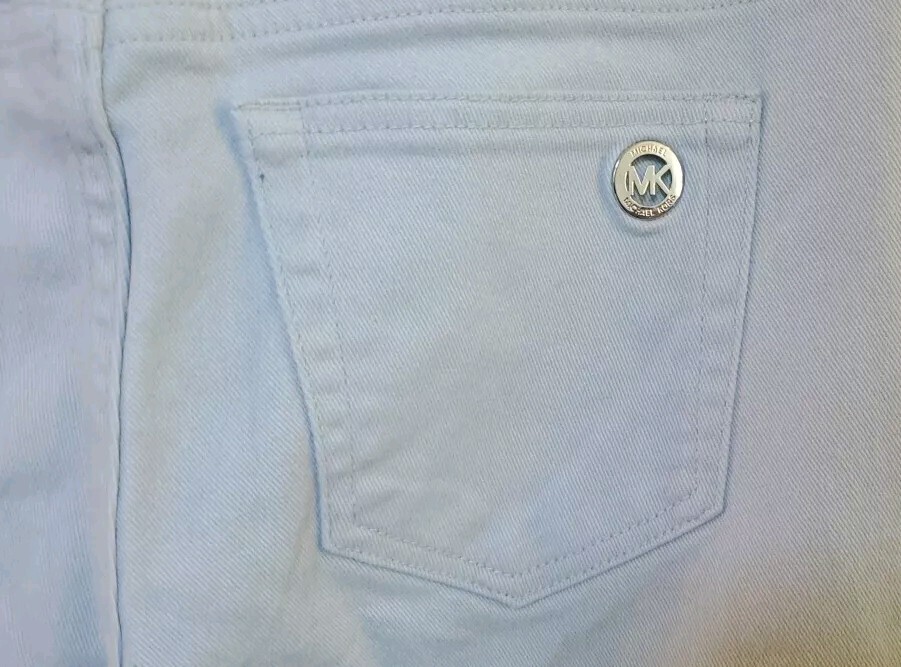 Michael Kors Womens Size 2 Skinny Stretch 98% Cotton 2% Elastane Jeans Ivory