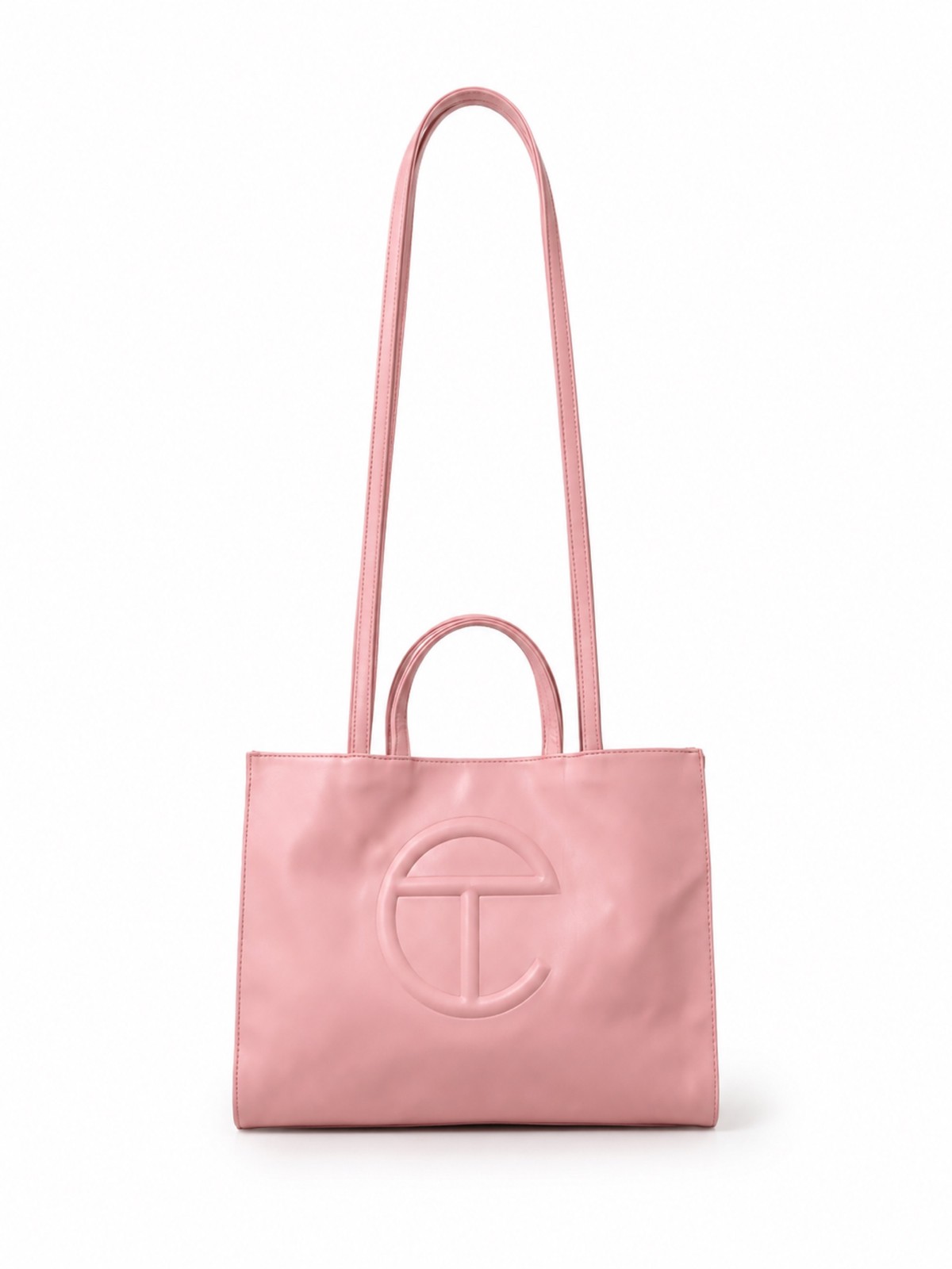 Telfar Bubblegum Pink Medium Shopping Bag Vegan Leather Tote Purse *See Photos*