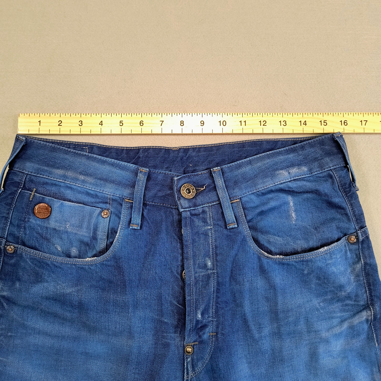 G-Star Type C 3D Loose Tapered Jeans Womens W30 L34 Indigo Blue Denim Italy