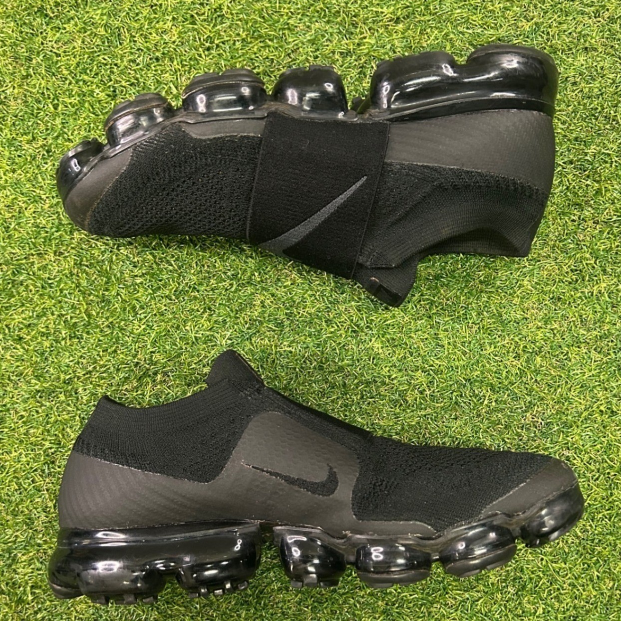 Nike Air VaporMax SE Triple Black Flyknit Laceless Running Shoes AQ4155-004 10