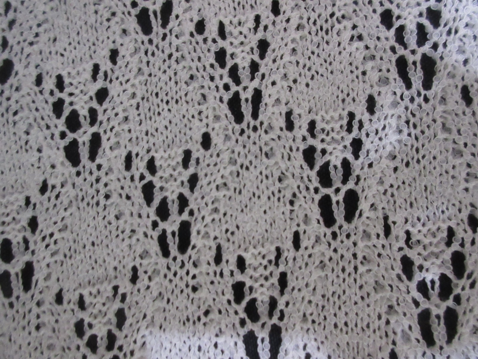 Miracle Open Weave Cream Color Crocheted Open Front Sweater, Size Med to Lg, Ex!