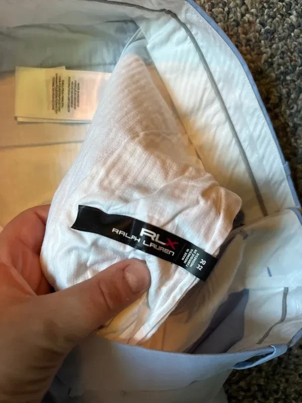 RLX Ralph Lauren Performance Pants Mens 30×32 NWOT Light Blue Golf Trousers