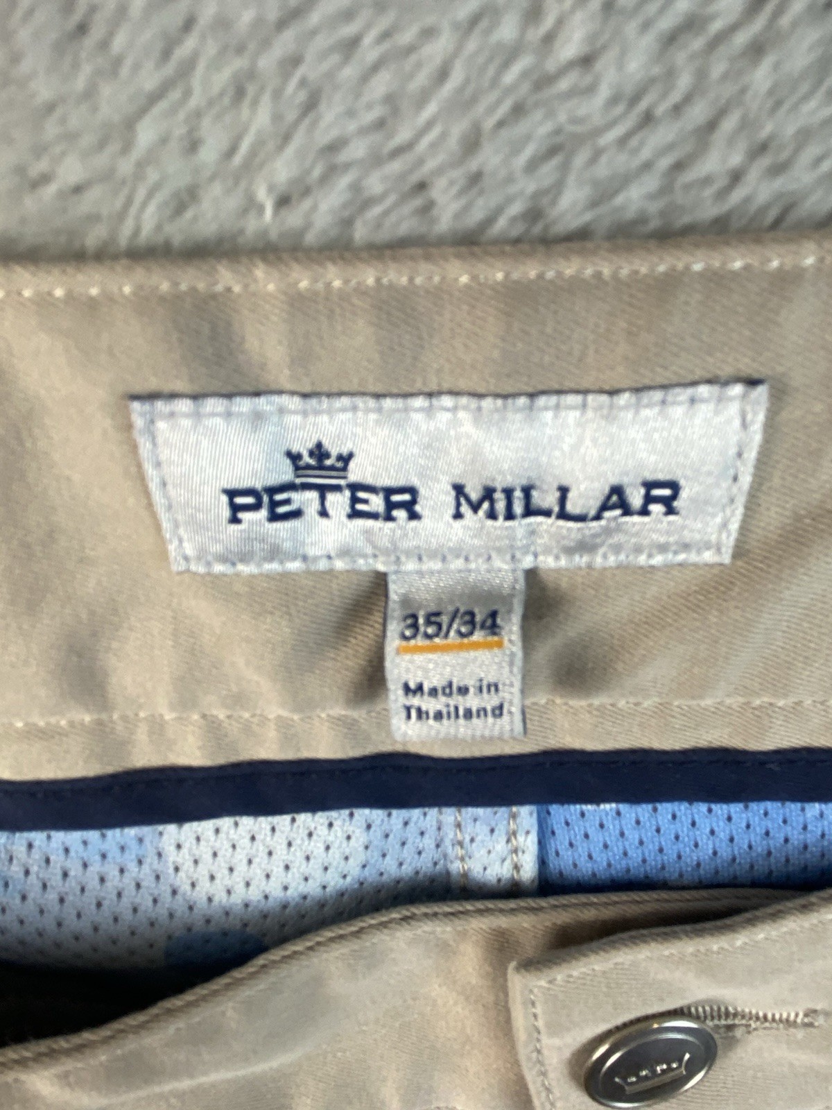 Peter Millar Crown Sport Performance Pants 35×34 Khaki Golf Travel