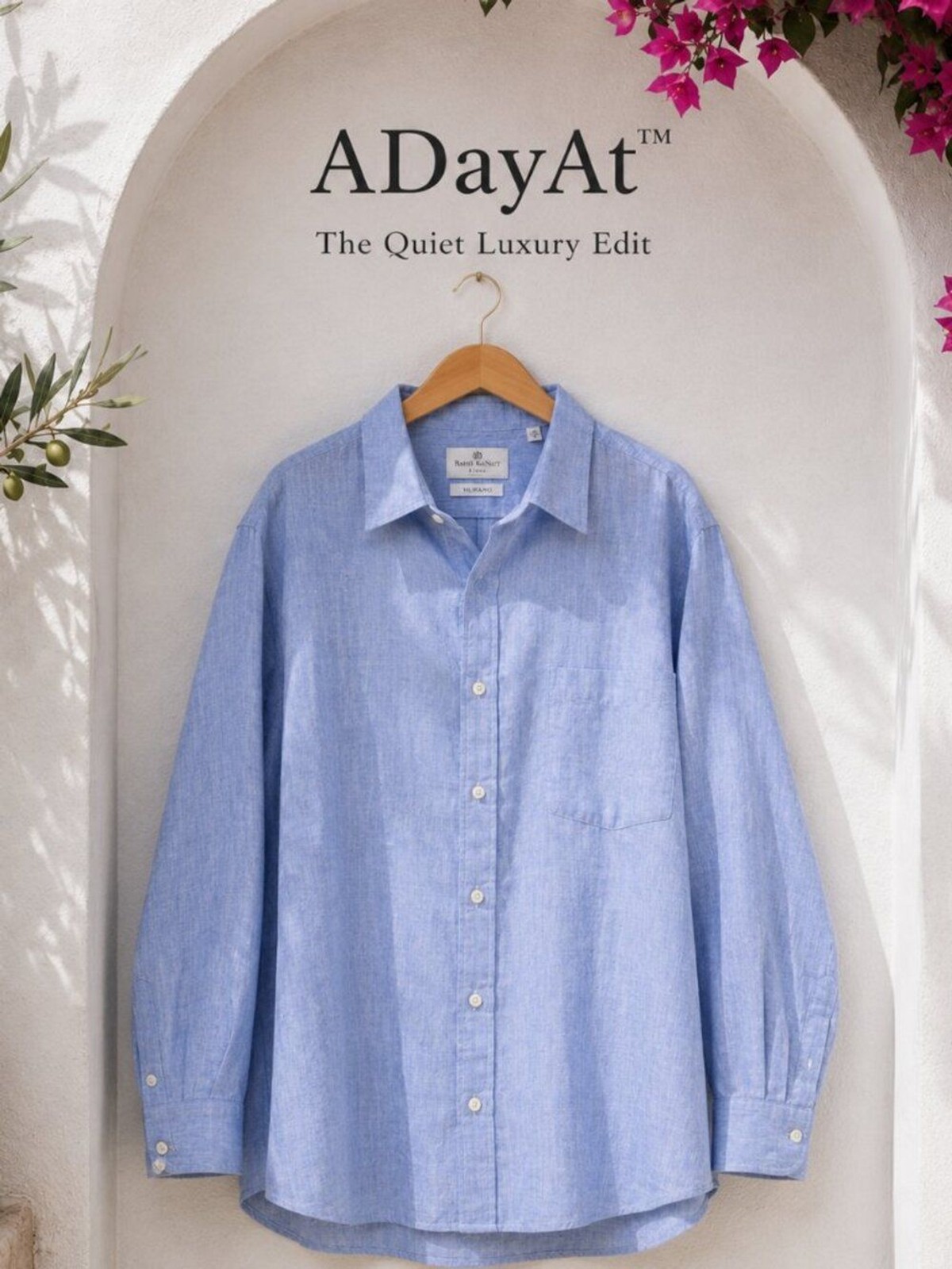Murano Baird McNutt 100% Irish Linen Shirt 4XB Light Blue Button Down Oversized