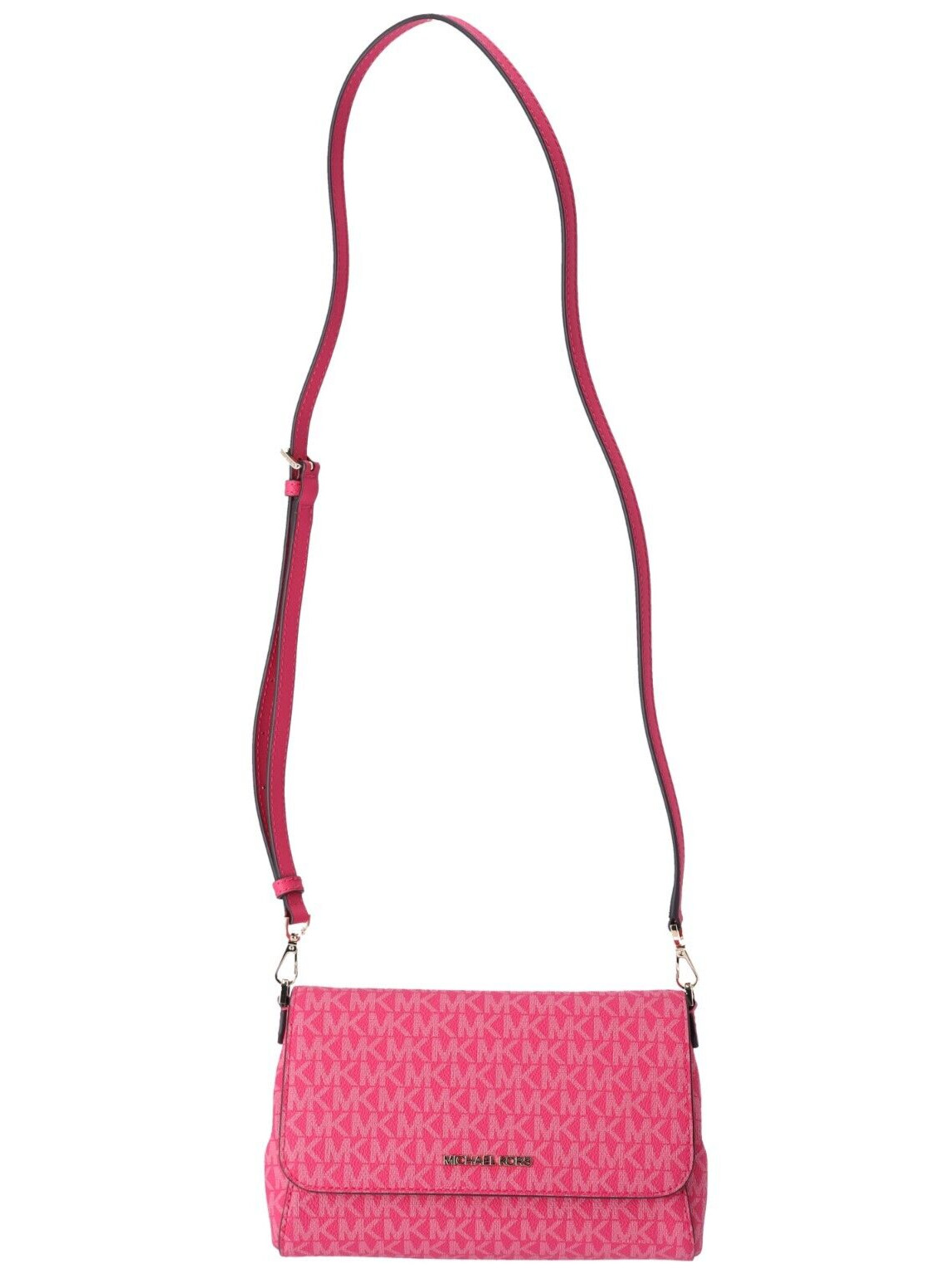 Michael Kors Jet Set Medium Convertible Pouchette Crossbody Electric Pink MK
