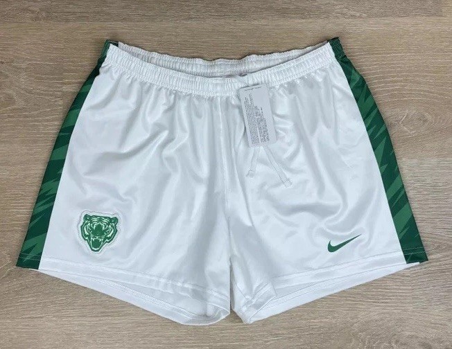 Nike Women’s Athletic Soccer Shorts Sz. M NEW White/Green FJ9602-100 TIGERS