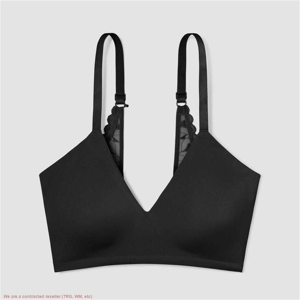 True & Co. Women’s Everybody Boost Plunge Bra – Black L *SEE DEAL!!!*