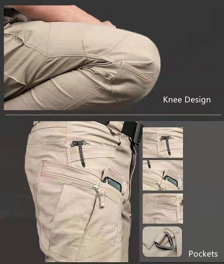 Men Tactical Cargo Pants Soldier Straight-fit Work Combat Outdoor Trousers US