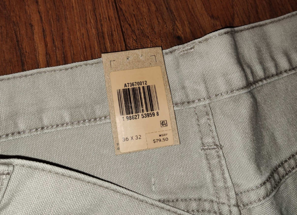 NEW Levis Levi’s 568 Loose Straight Double Knee Carpenter Jeans Pants 36X32 NEW