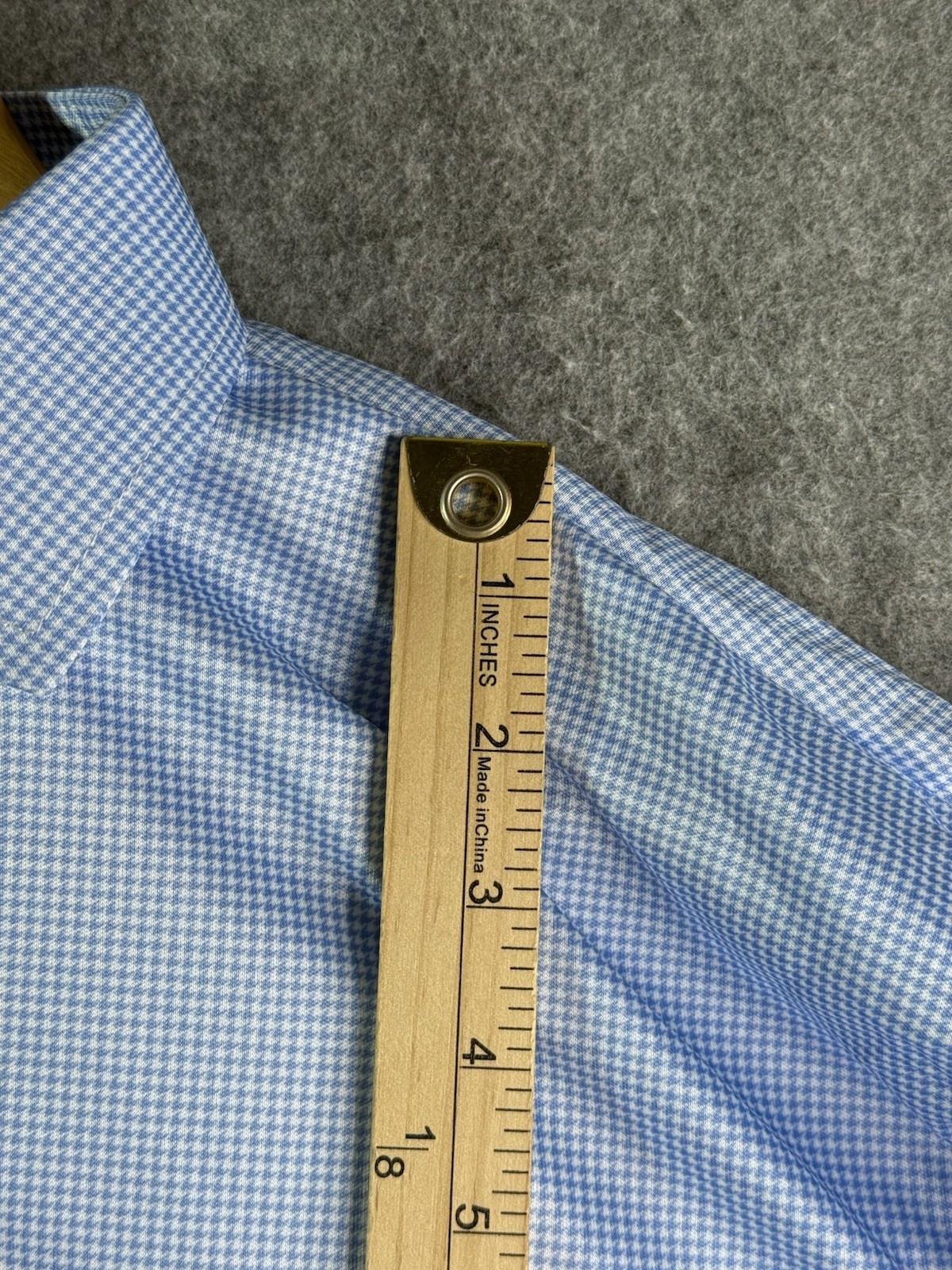 Collars & Co Blue Houndstooth Golf Dress Collar Polo Mens Medium NEW